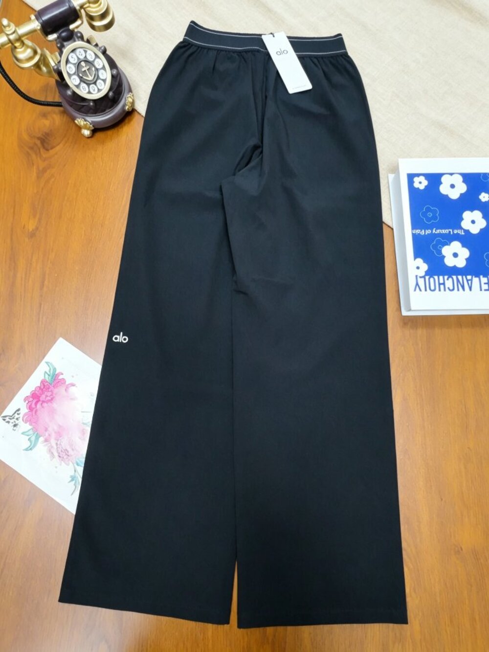 Black ALO Yoga Suit Up Trouser NWT 30" Inseam Wide Relaxed Fit👩🎨EverydayStyle - Picture 9 of 12